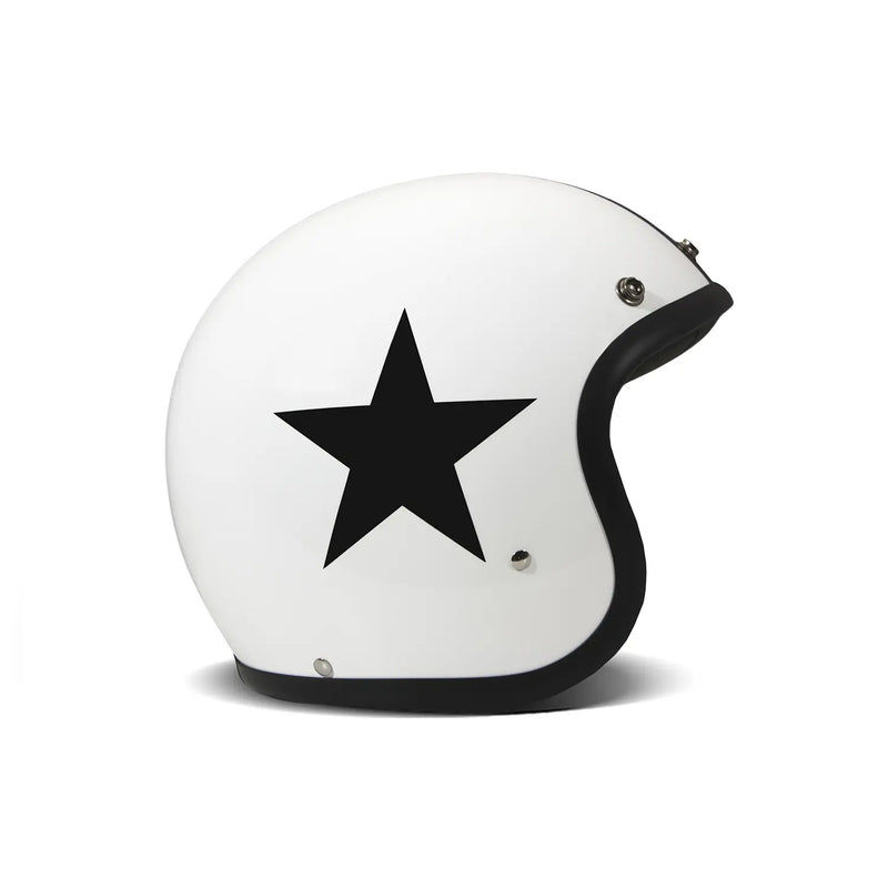 DMD Retro Star Open Motorcycle Helmet White / XS (54cm)  - Customhoj