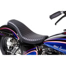 Drag Specialties Spoon Style Seat for Harley 58-84 Big Twin (excl. Softail) / Tuck n Roll Black  - Customhoj