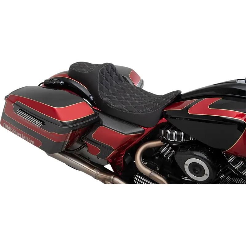 Drag Specialties Predator III Sitzbank mit verlängerter Sitzfläche für Harley