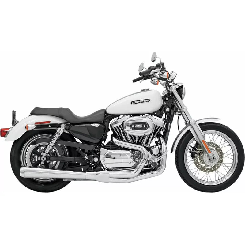 Bassani Road Rage Long Megaphone 2-into-1 Auspuffanlage für Harley