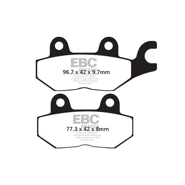 EBC Double-H Sintered Rear Brake Pads for Triumph Daytona 1200 92-98