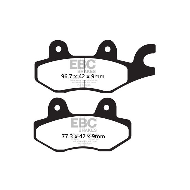 EBC Organic Rear Brake Pads for Kawasaki Ninja 400 EX 400 / KRT 17-21