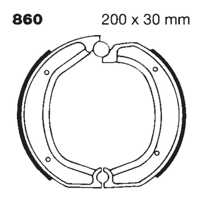 EBC Rear Brake Shoes for BMW R100 76-77