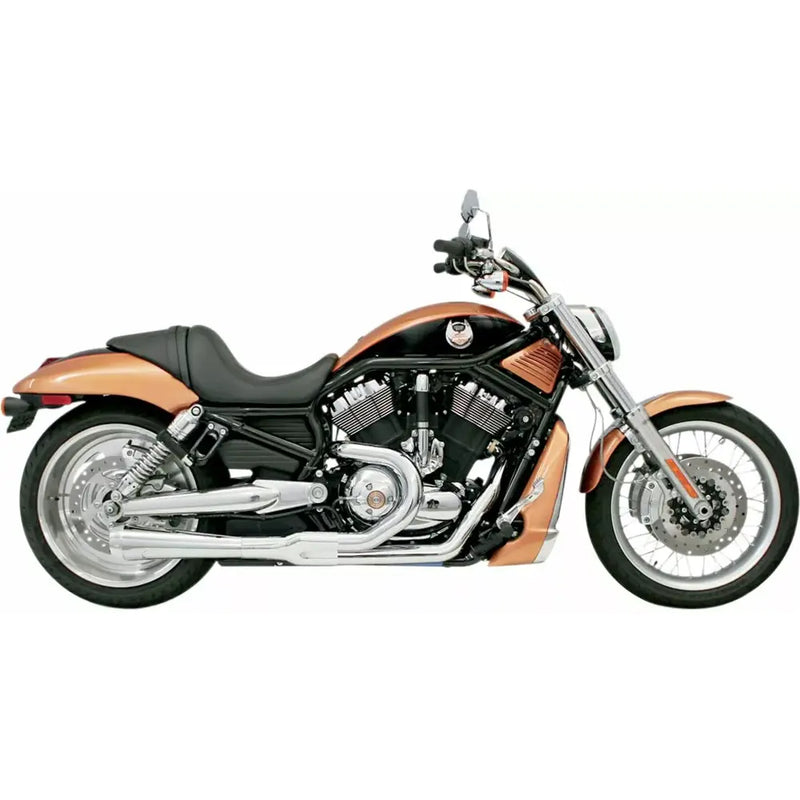 Bassani Road Rage Long Megaphone 2-into-1 Auspuffanlage für Harley