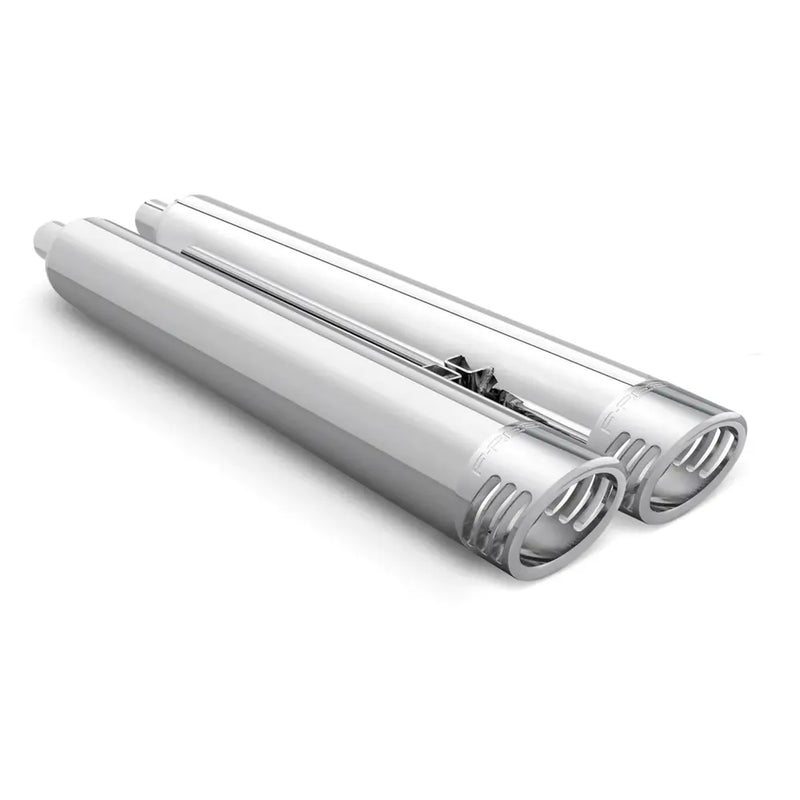 Freedom Performance 4" Slip-On Mufflers for Indian 14-21 Chief / Chrome / Chrome Racing End Caps  - Customhoj