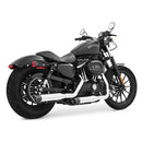 Freedom Performance Racing Slip-On Mufflers for Harley 14-22 XL Sportster / Chrome with black end caps  - Customhoj