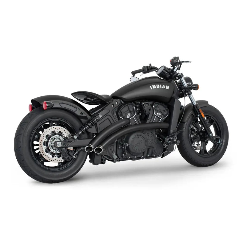 Freedom Performance Radical Radius Exhaust for Indian 15-24 Scout / Black / Slash Cut Sculpted Black  - Customhoj