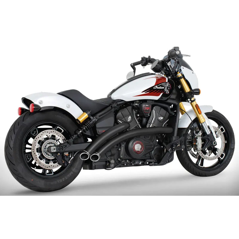 Freedom Performance Radical Radius Exhaust for Indian 2025 Scout / Black / Slash Cut Sculpted Black  - Customhoj
