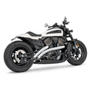 Freedom Performance Radical Radius Slash Cut Exhaust for Harley 21-25 Sportster S RH1250S / Chrome / Sculpted Black  - Customhoj