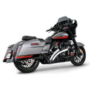 Freedom Performance Radical Radius Slash Cut Exhaust for Harley 95-16 Touring / Chrome / Sculpted Black  - Customhoj