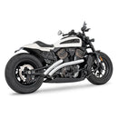 Freedom Performance Radical Radius Straight Star Exhaust for Harley 21-25 Sportster S RH1250S / Chrome / Sculpted Black  - Customhoj