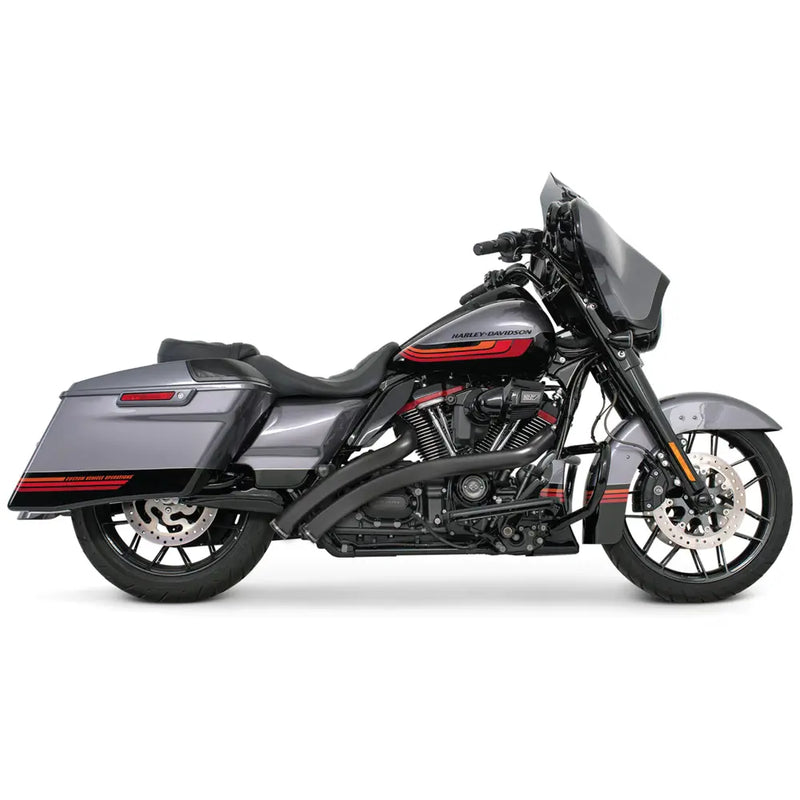 Freedom Performance Radical Radius Straight Star Exhaust for Harley 95-16 Touring / Black / Sculpted Black  - Customhoj