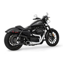 Freedom Performance Shorty Combat 2-into-1 Exhaust for Harley 04-22 XL Sportster / Chrome / Sculpted Black  - Customhoj