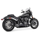 Freedom Performance Shorty Combat 2-into-1 Exhaust for Harley 18-25 Softail (read note) / Black / Chrome  - Customhoj