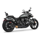 Freedom Performance Shorty Combat Fluted 2-into-1 Exhaust for Indian 22-25 Chief / Black / Sculpted Gold  - Customhoj