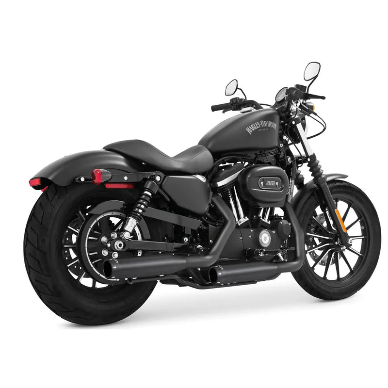 Freedom Performance Signature Slip-On Mufflers for Harley 14-22 XL Sportster / Black with black end caps  - Customhoj