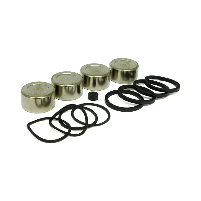 Front Brake Caliper Piston & Seal Rebuild Kit for Harley 08-14 Softail (excl. Springers) (4 pistons incl. seal kit) (Replaces OEM: 44313-08A)