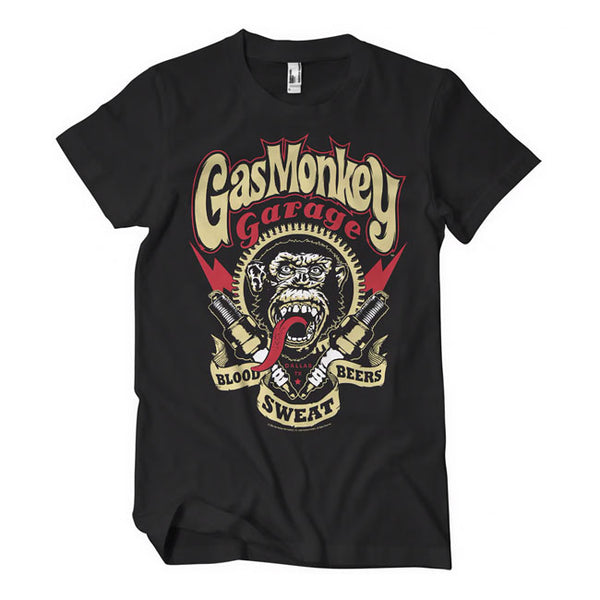 Gas Monkey Garage Spark Plugs T-Shirt S  - Customhoj