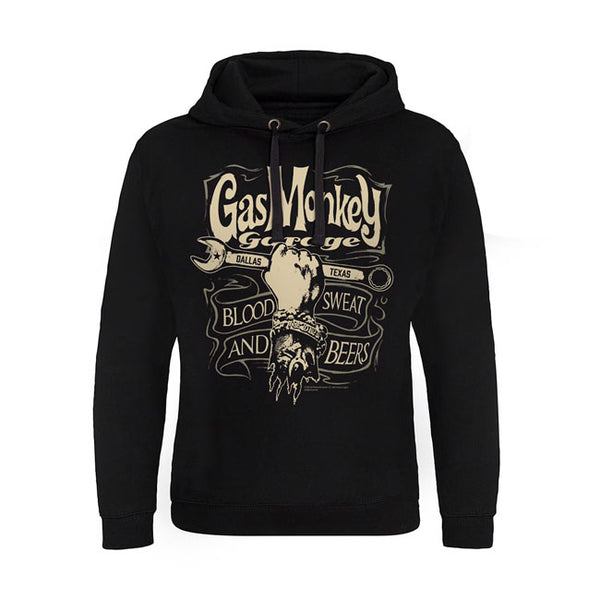 Gas Monkey Garage Wrench Label Epic Hoodie Black / S  - Customhoj