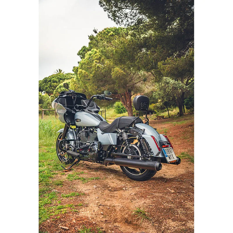 Black Duck Bombardier EC Euro Approved Slip-On Schalldämpfer für Harley