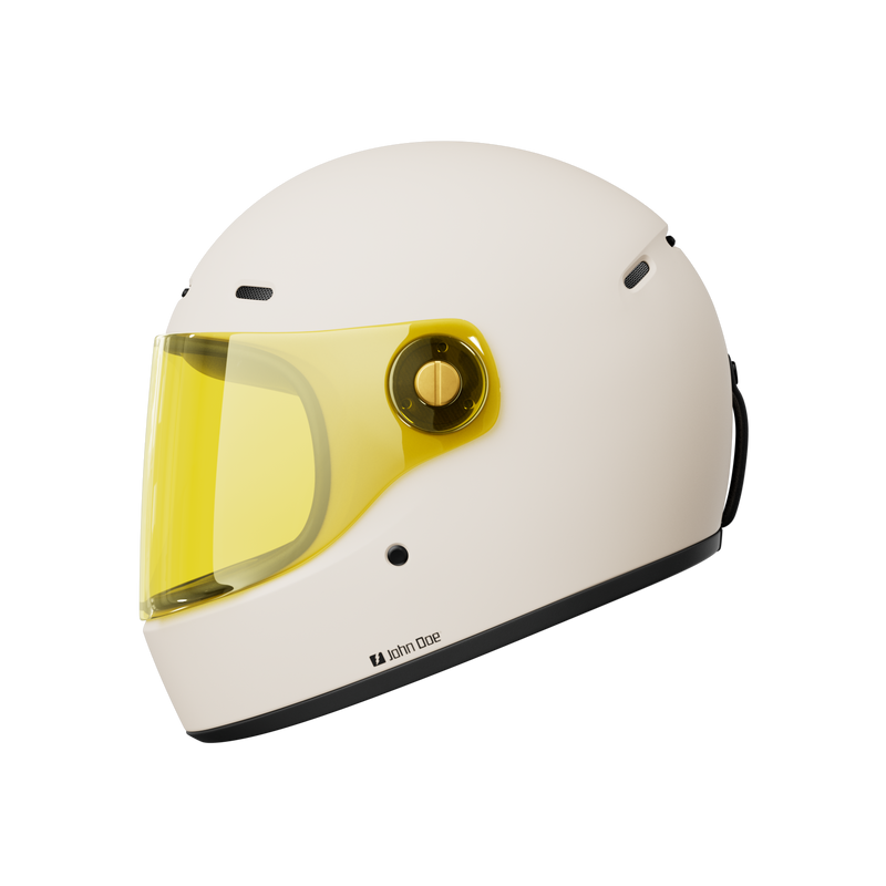 John Doe JD/One Full Face Motorcycle Helmet Frozen Off-white / XS (53-54cm)  - Customhoj