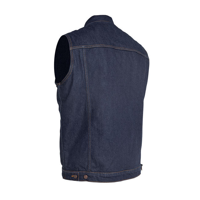 John Doe Motorcycle Vest Raw Blue Denim