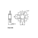 JT Sprockets Front Sprocket Aprilia 1000 Tuono V4 R / APRC 12-16 JT Front Sprocket for Aprilia Customhoj