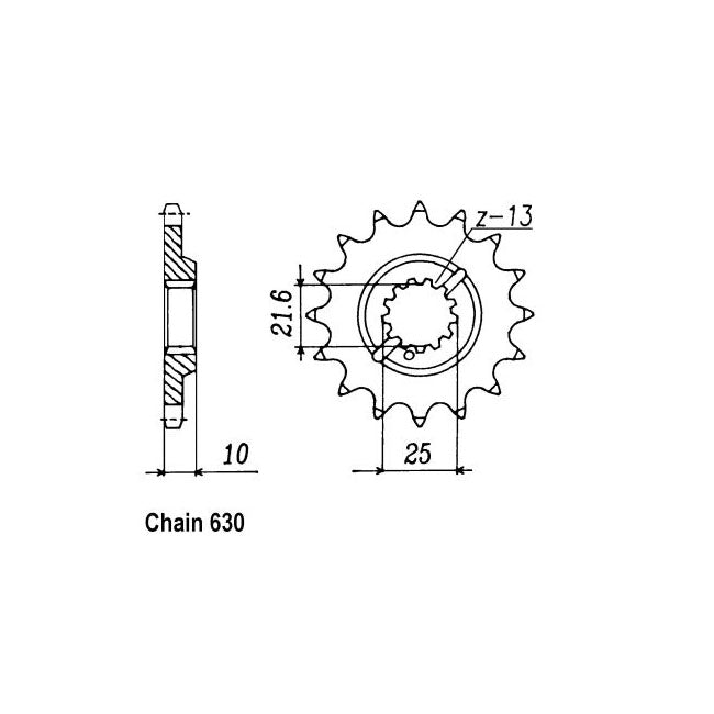 JT Sprockets Front Sprocket Kawasaki Z1000D1 (Z1R) JT Front Sprocket for Kawasaki Customhoj