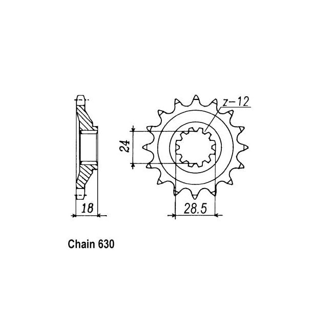 JT Sprockets Front Sprocket Kawasaki ZX1100A1/3 (GPZ1100) 83-85 JT Front Sprocket for Kawasaki Customhoj