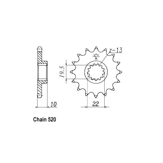 JT Sprockets Front Sprocket Suzuki DR-Z400S L1-L9 00-19 JT Front Sprocket for Suzuki Customhoj