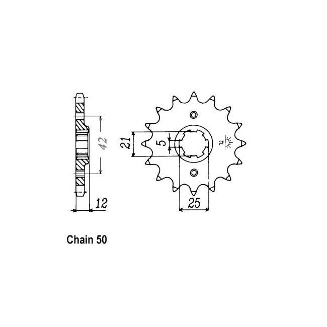 JT Sprockets Front Sprocket Yamaha FZ600 87-89 JT Front Sprocket for Yamaha Customhoj