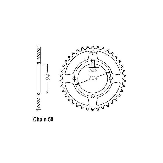 JT Sprockets Rear Sprocket Honda CB500F1 JT Rear Sprocket for Honda Customhoj