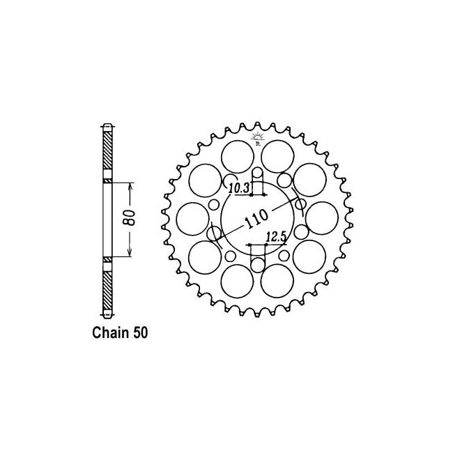 JT Sprockets Rear Sprocket Honda CB750F Bol d’Or JT Rear Sprocket for Honda Customhoj