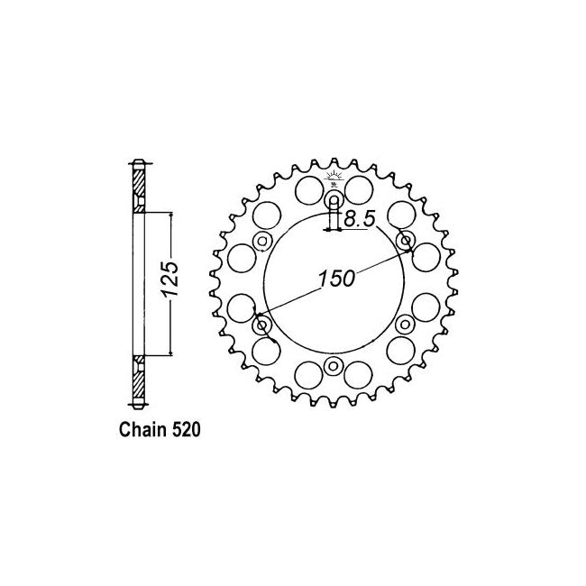 JT Sprockets Rear Sprocket KTM 690 Duke ® 08-19 JT Rear Sprocket for KTM Customhoj