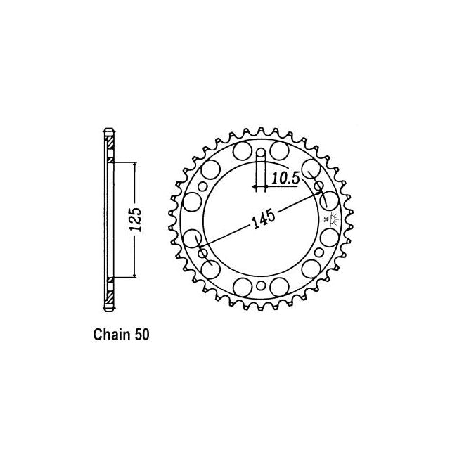 JT Sprockets Rear Sprocket Yamaha FZR600 89-90 JT Rear Sprocket for Yamaha Customhoj