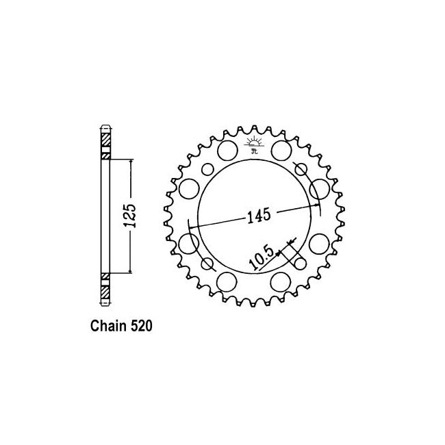 JT Sprockets Rear Sprocket Yamaha XT550 82-83 JT Rear Sprocket for Yamaha Customhoj