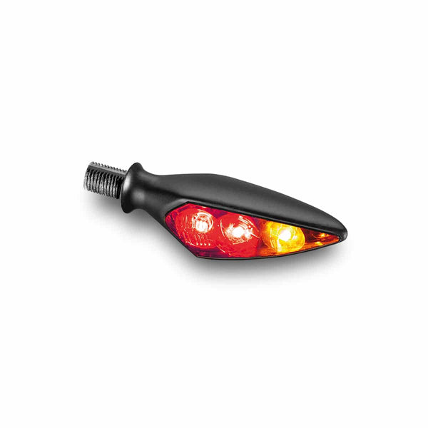 Kellermann Rhombus S DF Dark 3 in 1 Mini LED Motorcycle Taillight / Turn Signal