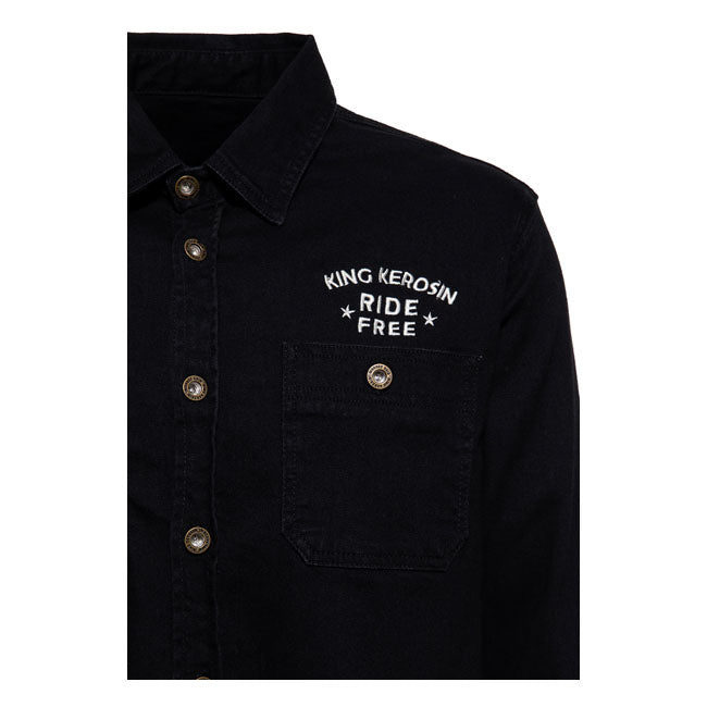 King Kerosin Ride Free Workwear Denim Shirt