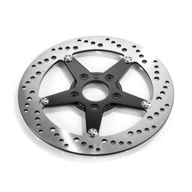 Kustom Tech Stainless Rear Brake Disc for Harley 84-99 Big Twin (11.5") / Rear Right / Black