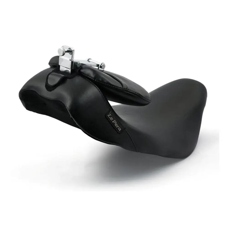 Le Pera Bare Bones Solo Seat with Backrest for Harley 08-25 Touring (excl. 23-25 CVO; 24-25 Road Glide / Street Glide) / Black  - Customhoj