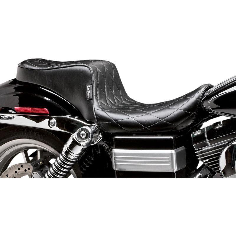 Le Pera Cherokee 2-Up Seat for Harley 96-03 Dyna Wide Glide / Diamond Black  - Customhoj