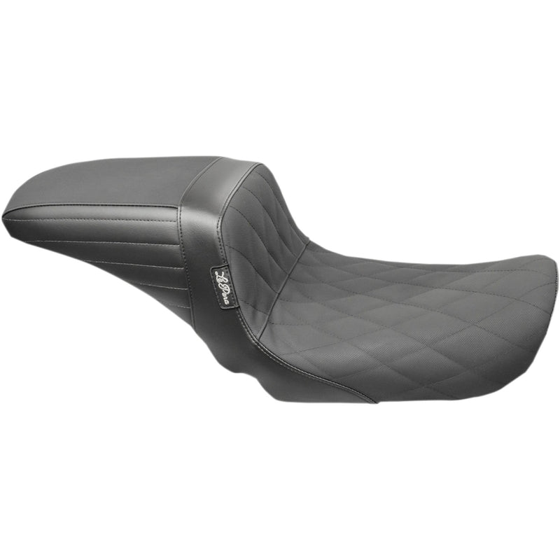 Le Pera KickFlip Seat for Harley 04-05 Dyna (excl. Wide Glide) / Diamond / Gripper Black  - Customhoj
