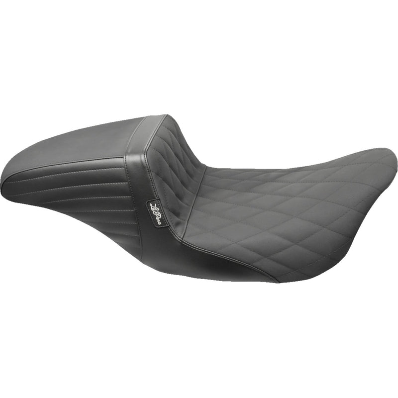 Le Pera KickFlip Seat for Harley 08-25 Touring (excl. 23-25 CVO; 24-25 Road Glide / Street Glide) / Diamond / Gripper Black  - Customhoj
