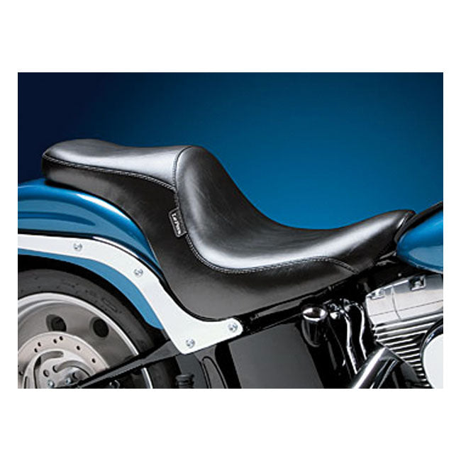 Le Pera Silhouette Deluxe 2-Up Seat for Harley 07-17 Softail Fat Boy / Black  - Customhoj