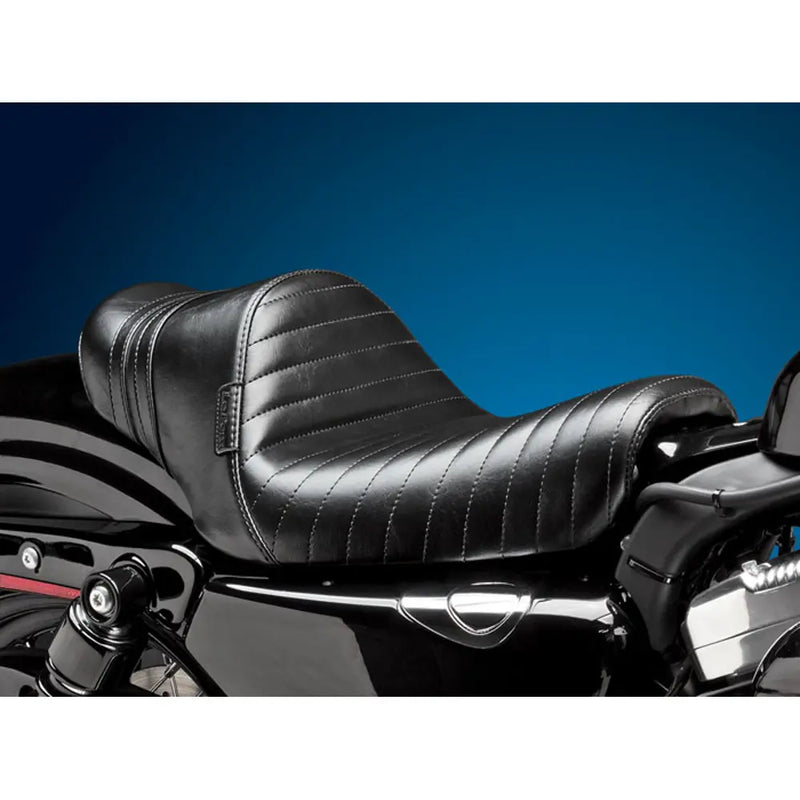 Le Pera Stubs Cafe Solo Seat for Harley 07-09 XL Sportster / Pleated Black  - Customhoj