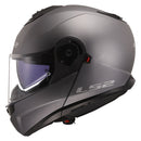 LS2 Strobe II Flip-Up Motorcycle Helmet Matte Titanium / S (55-56cm)  - Customhoj