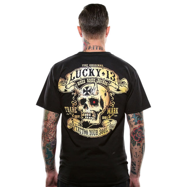 Lucky 13 Booze, Bikes & Broads T-Shirt Black / S  - Customhoj