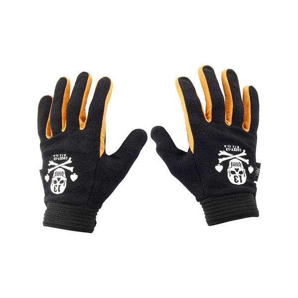 Lucky 13 Piratentotenkopf Motorradhandschuhe