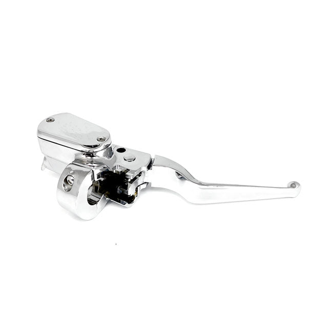 MCS Brake Lever Assembly 04-06 Sportster with single disc (1/2" bore) / Chrome OEM Style Handlebar Master Cylinder Assembly for Harley Customhoj