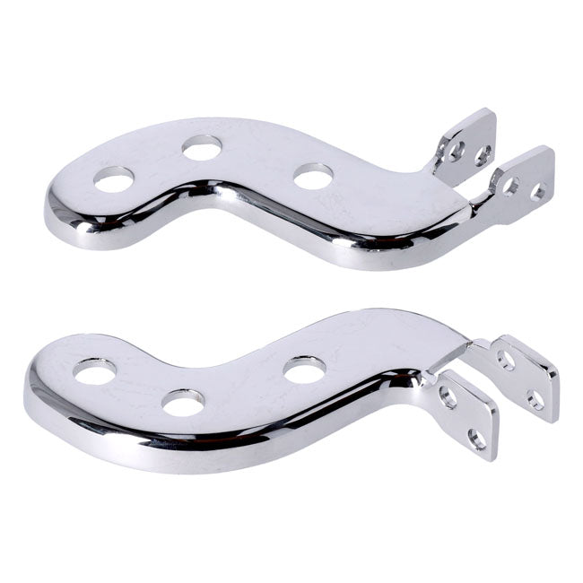 MCS Footpeg Brackets 36-64 Big Twin / Chrome Footpeg Bracket Set for Passenger Pegs for Harley Customhoj